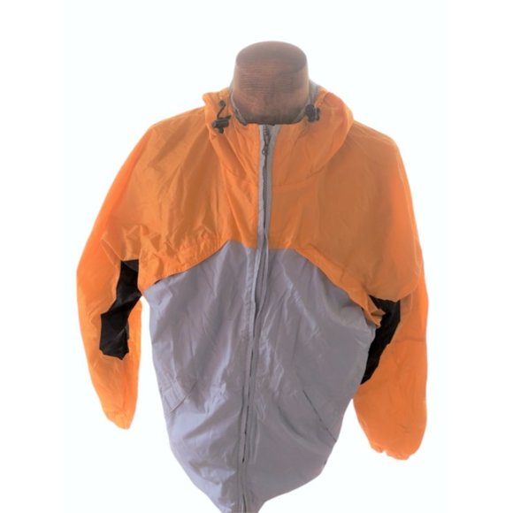 CONSENSUS Men's Yellow & Gray Full Zip Windbreaker Jacket Size Extra Large XL - Picture 1 of 8